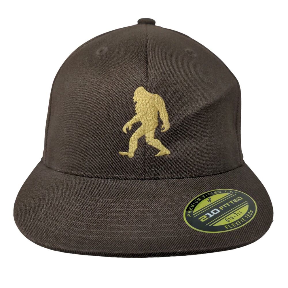Black Lantern Men's Fitted Hat Brown Size 6 7/8 - 7 1/4 Embroidered Sasquatch